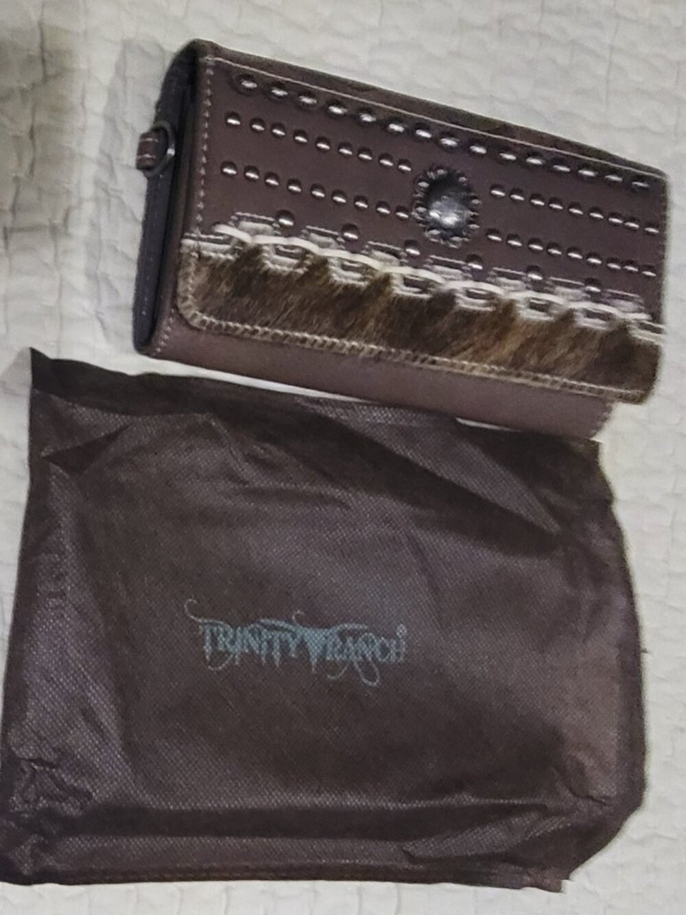 Trinity Ranch Cowhide Wallet Women's Western